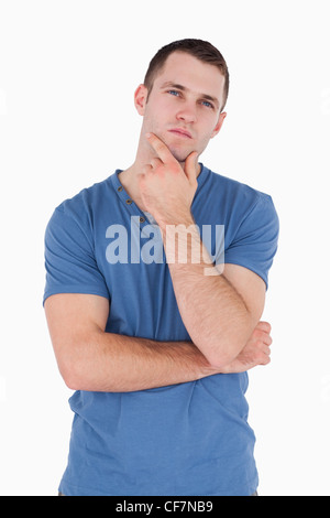 Portrait of a pensive young man Stock Photo