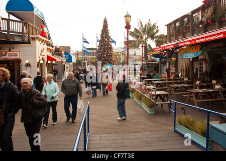 christmas at pier 39 fishermans wharf san francisco Stock Photo