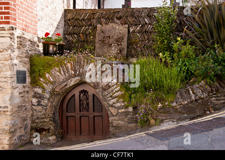 UK Cornwall St Mawes 6th Century Holy Well Stock Photo