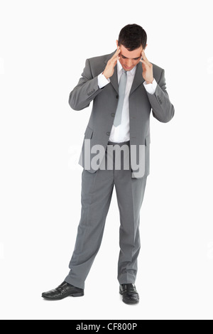 Businessman having a headache Stock Photo