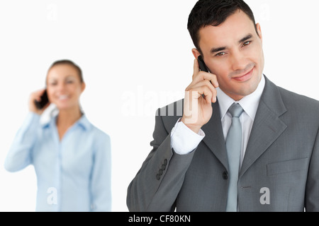 Business partners on the phone Stock Photo