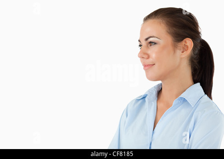 Side view of smiling businesswoman Stock Photo