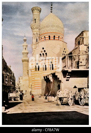 1926 Blue Mosque of Ibrihim Agha Cairo, Egypt Stock Photo