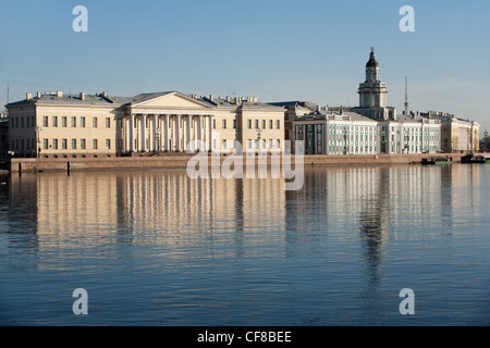 Saint Petersburg Scientific Center of the Russian Academy of Sciences and Kunstkamera, St. Petersburg, Russia. Stock Photo