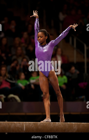 American gymnast Gabby Douglas competes in the balance beam