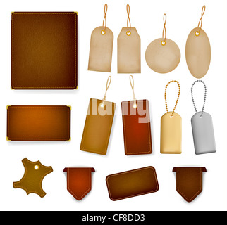 genuine leather label Stock Photo - Alamy