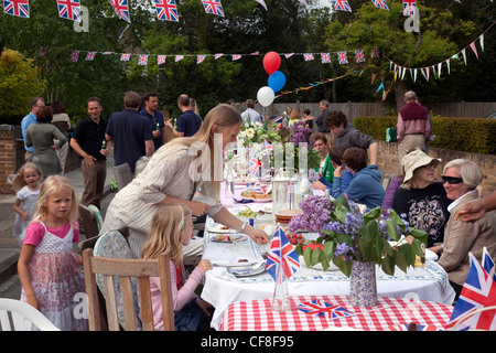 Street Party in Richmond for 2011 Royal Wedding Stock Photo