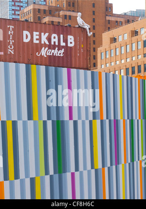 Dekalb Market at the Dekalb Avenue subway station in Brooklyn NYC Stock Photo