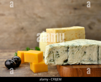 Assortment Of Cheese ,Close Up Stock Photo