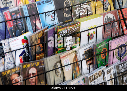 Shop display of reggae music CDs Stock Photo