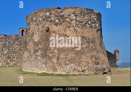 Old, Spanish Fort, fort, Museo Fortaleza, Colonial, San Felipel, Puerto Plata, Dominican Republic, tower, Caribbean, wall Stock Photo