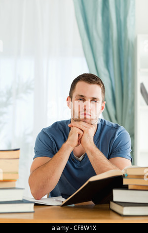 Student preparing for test Stock Photo
