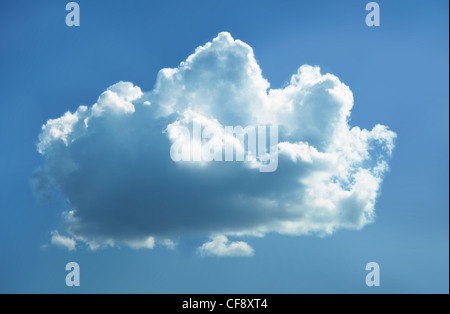 Lonely cloud in blue sky Stock Photo