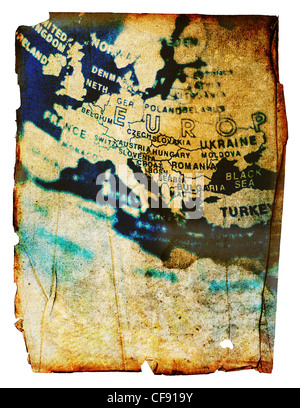 Europe grunge map