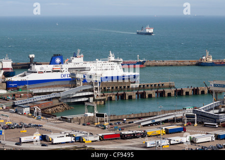 The Dfds Car Ferry 'dover Seaways' Crossing The English Channel From 