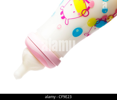 Baby bottle with milk Stock Photo