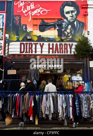 Dirty Harry clothes shop in Brightons North Laine's. Picture by Julie Edwards Stock Photo