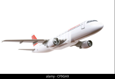 commercial plane model isolated on white background Stock Photo