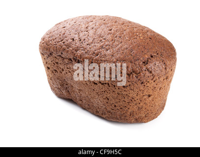 home-made bread from rye flour on white background Stock Photo
