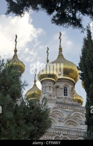 The Golden Cupolas Of Church Of Mary Magdalene, A Russian Orthodox 