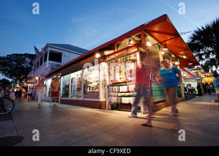 Corner shop on Duval Street, Key West, Florida Stock Photo
