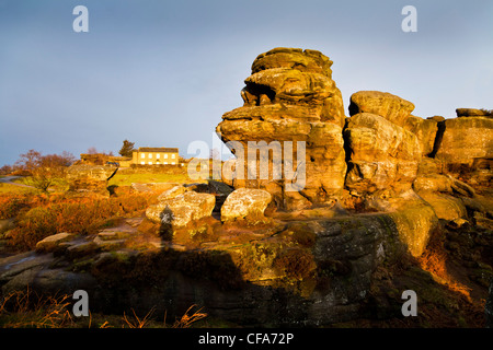 Brimham rocks in Nidderdale, North Yorkshire. Stock Photo