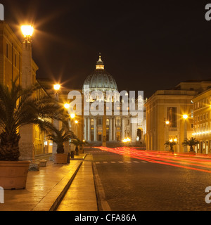 Time lapse view of St Peters Basilica Stock Photo