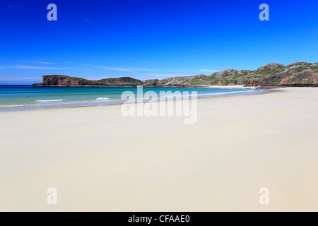 Bay, dune, dunes, Great Britain, Highland, highlands, sky, highland, coast, coastal scenery, scenery, sea, seashore, nature, Nor Stock Photo