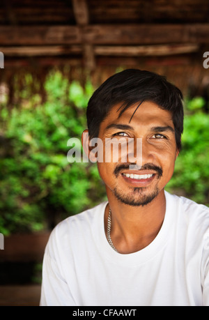 Close up of mans smiling face Stock Photo