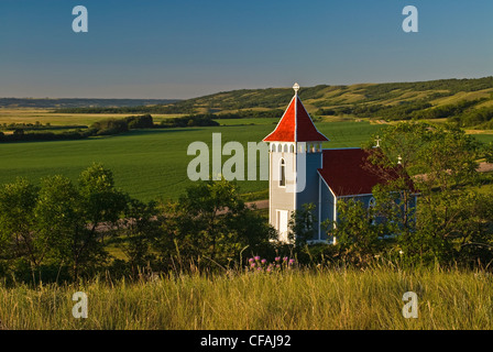 St. Nicholas Church, Qu'Appelle Valley, Saskatchewan, Canada. Stock Photo