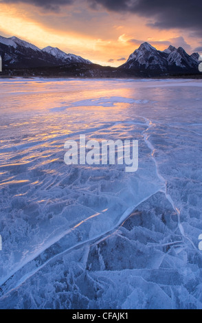 Lake Abraham at Preacher's Point, Kootenay Plains, Alberta, Canada. Stock Photo