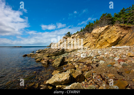 Beach at Cap Rouge in Highlands National Park, Cape Breton, Nova Scotia, Canada. Stock Photo