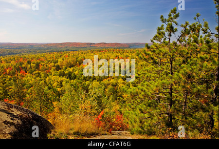 Algonquin Park in fall, view from Lookout Trail, Ontario, Canada Stock Photo