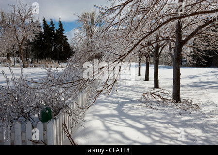 Avonlea Village in winter, Cavendish, Prince Edward Island, Canada. Stock Photo