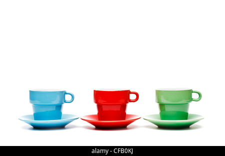 Three coffee cups Stock Photo