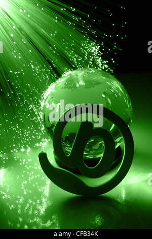 Fiber optics background with lots of light spots Stock Photo