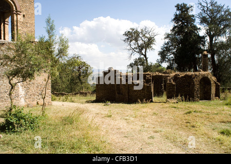 Empress  Mentewab's Kuskuam her royal compound in Gonder, Ethiopia Stock Photo