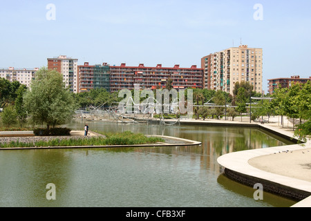 Parc de Diagonal Mar. Poble Nou quarter in Barcelona. Park designed by ...