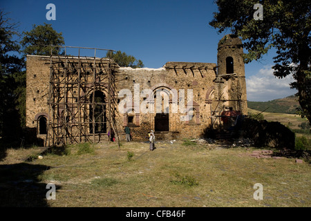 Empress  Mentewab's Kuskuam her royal compound in Gonder, Ethiopia Stock Photo