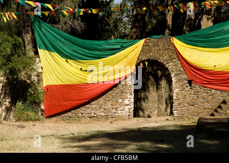 Empress Mentewab's Kuskuam her royal compound in Gonder, Ethiopia Stock Photo