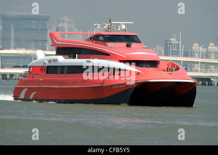 CHINA   MACAU SAR Transport Fast catamaran ferries link with Hong Kong and the New Territories. Stock Photo