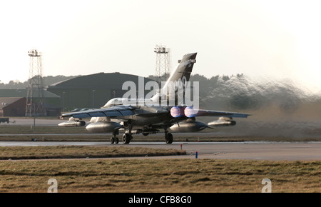 Panavia Tornado GR4 taking-off with afterburners lit from RAF Lossiemouth, Scotland