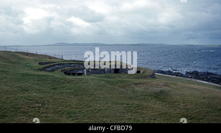 Knap of Howar Neolithic Houses on the island of Papa Westray in Orkney Stock Photo