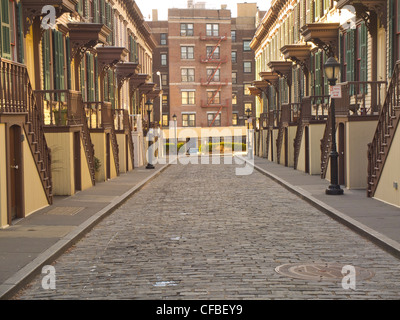 Jumel Terrace Historic District houses Stock Photo