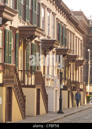 Jumel Terrace Historic District houses Stock Photo