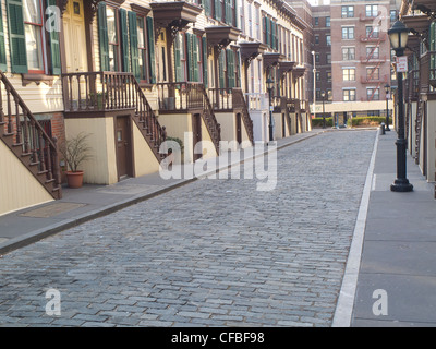 Jumel Terrace Historic District houses Stock Photo