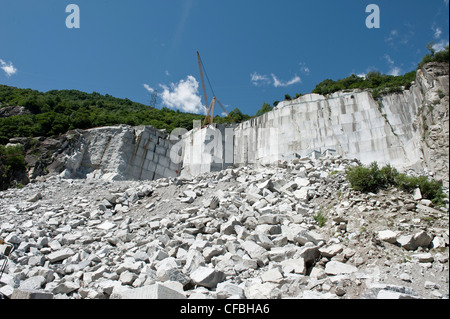 Switzerland, Ticino, Iragna, Quarry, Granite, stones, industry, mining, Stock Photo