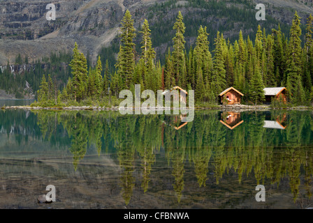 Cabins at Lake O'Hara Lodge, Lake O'Hara, Yoho National Park, British Columbia, Canada Stock Photo