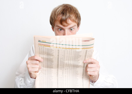 An annoyed junior business man Stock Photo