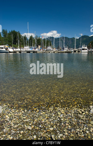 The small harbour of Snug Cove Bowen Island BC Canada Stock Photo